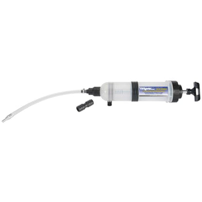 Mityvac MVA6852 1.5 Liter Fluid Evacuator Extractor and Dispensing Syringe, Twist-valve, Dual-seal Piston, MVA7218 Rubber ATF Adapter, For Master Cylinders, Transaxles, Power Steering and Coolant - style: MVA6852