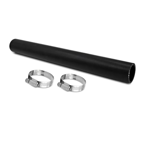 2.5" Silicone Coolant Air Hose (15.8" Length) with 2 Clamps - Industrial Hydraulic Turbo Pipe Elbow Radiator Hose (2 1/2" ID Straight) - size: 2.5" ID Straight