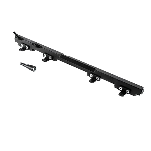 1997-2001 Jeep 4.0 Wrangler TJ Cherokee XJ Aluminum Fuel Rail #5014496AC - size: Black