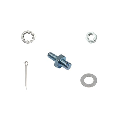 #8009 Throttle Cable Adapter Stud Kit（10-32 x 3/8 Thread） for 1977-later Chevrolet Steel with Nut, Washers, and Cotter Pin