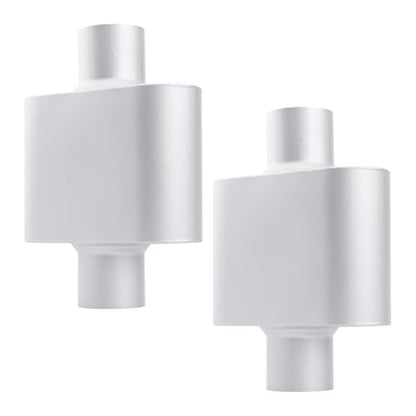 A-KARCK Single Chamber Muffler 3" Center Inlet 3" Center Outlet, 13" Overall Length Aluminized Steel Aggressive Sound Race Muffler (2 Pcs) - color: Silver, size: 3 Inch-2