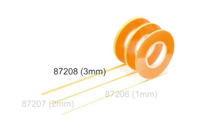 Tamiya 87208 mm/18m Maskierfilm (L x B) 18m x 3mm Masking Tape 3 mm/18 m, Model Making, Accessories, Orange, 3mm/18m