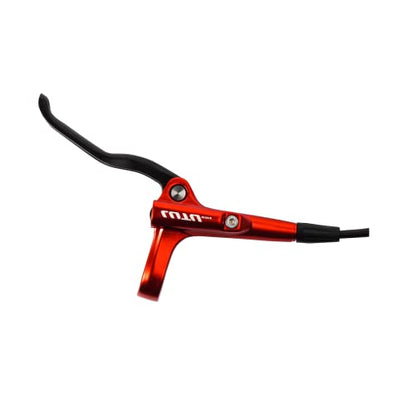CNC MTB Hydraulic Disc Brake Set，Mountain Bike Hydraulic Disc Brakes Right Front 800mm Left Rear 1450mm Hydraulic Brake，Red - color: Red-Set