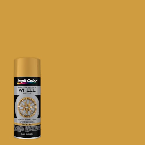 Dupli-Color Wheel Paint, Matte, Gold, 12 oz - color: Gold, size: 12 Ounce (Pack of 1)
