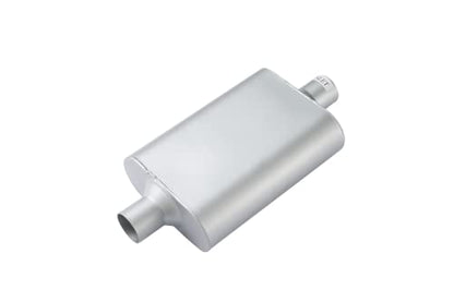 Universal Mufflers Dual Chamber 2.5" inlet (ID) 2.5" outlet (ID) overall 17" Performance Automotive Muffler Exhaust FH8C25C25 - size: 2.5"