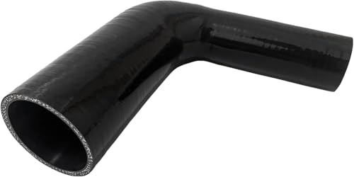 2.5"-2.75" 90 Degree Reducer Silicone Elbow Coupler 8" Leg Length - size: ID: 2.5" to 2.75" (63mm to 70mm)