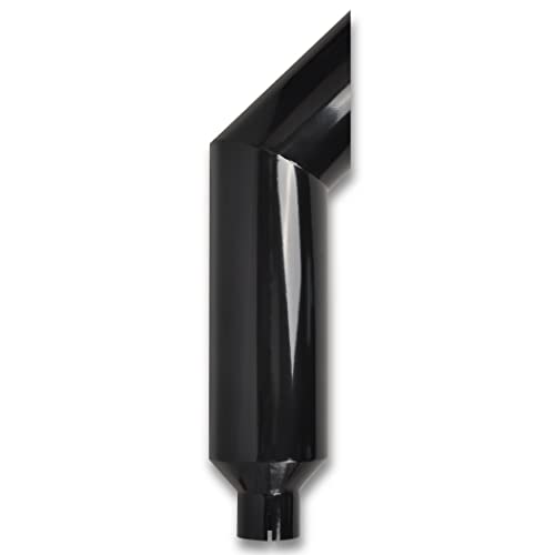 4 Inch Inlet 8 Inch Outlet Gloss Black Stainless Steel Miter Angle Cut Diesel Smoker Exhaust Stack Tip Diesel Exhaust Tip(Stack Smokers 4" ID Inlet 36" Long) - size: 4‘’Inlet 8‘’Outlet-Black