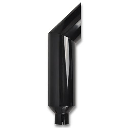 4 Inch Inlet 8 Inch Outlet Gloss Black Stainless Steel Miter Angle Cut Diesel Smoker Exhaust Stack Tip Diesel Exhaust Tip(Stack Smokers 4" ID Inlet 36" Long) - size: 4‘’Inlet 8‘’Outlet-Black