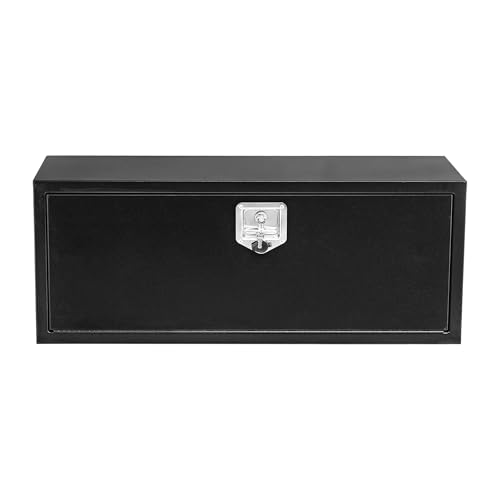 Garvee Black Steel Truck Bed Tool Box, Trailer Tongue Box, Truck Storage Organizer Tool Chest For Truck Bed, RV, Trailer (18 * 18 * 30-Black) - size: 18 * 18 * 30-Black