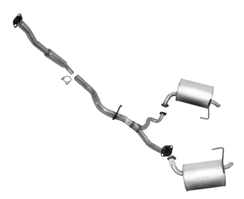 Dual Mufflers Resonator Pipe Exhaust System for Subaru Outback 2005 2.5L