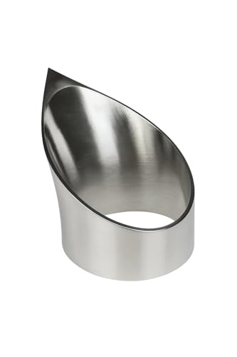 304 Stainless Steel Teardrop Exhaust Tip — Weld-On Universal Turbo Exhaust Outlet, Custom Fabrication Performance Tip, Corrosion Resistant (1.75" / 44mm) - size: 1.75"
