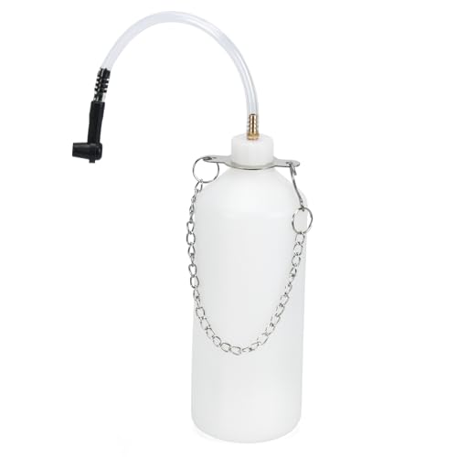 3L Manual Brake Bleeder Fluid Pump with 1L Brake Bleed Bottle and 4 Master Cylinder Adapters,Professional Brake Bleeder Kit Suitable for Most Brake Mast Cylinder Reservoirs