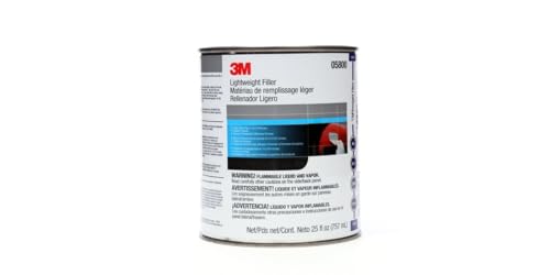 3M 05800 Lightweight Body Filler, 1 qt Can, Blue/Gray, Paste