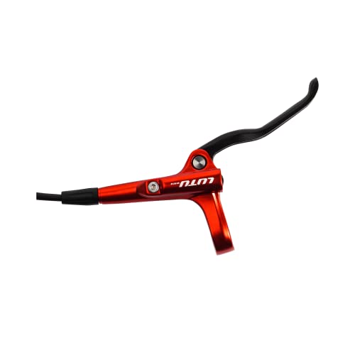 CNC MTB Hydraulic Disc Brake Set，Mountain Bike Hydraulic Disc Brakes Right Front 800mm Left Rear 1450mm Hydraulic Brake，Red - color: Red-Set