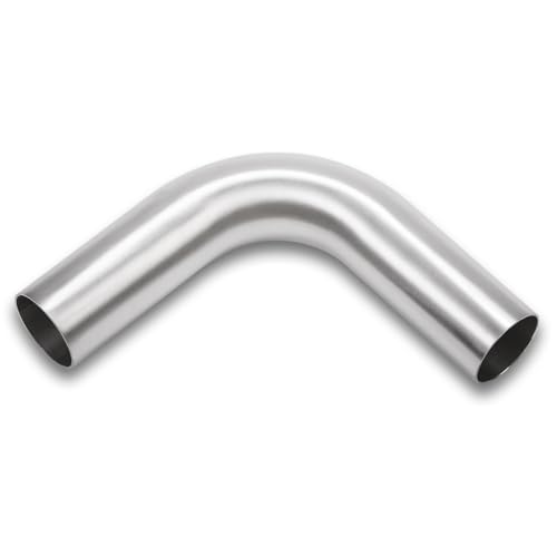 90 Degree Elbow 2 Inch 51mm OD Aluminum Intercooler Pipe Piping Air Intake Tube, 1.5D Radius, Brushed Finish - color: 90 Degree - 1PC, size: OD: 2" (51mm)