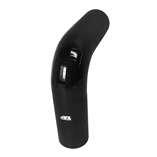 3" ID, 8" Leg Length 90 Degree Elbow Silicone Coupler Hose, 4-Ply Reinforced Universal Silicone Pipe Hose Turbo Intake Tube Intercooler Piping Black - color: Black, size: 3" ID