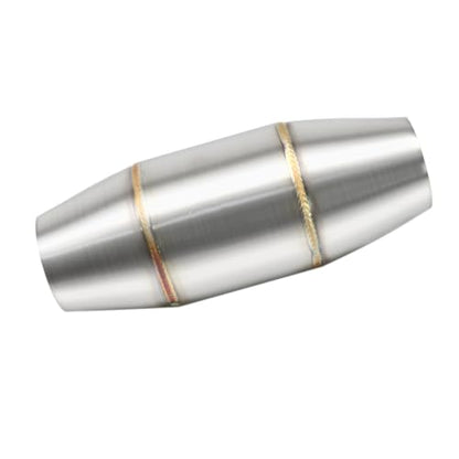 Exhaust Pipe Resonator Baffle Muffler DB Killer Quiet Mid Pipe Expansion Chamber Silencer Noise Eliminator Deadener for Motorcycle ATV UTV Go Kart (A) - size: A
