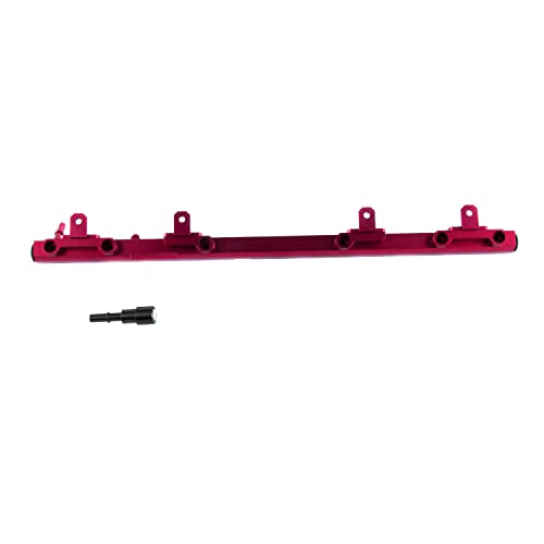 1Pcs Billet Aluminum Performance Fuel Rail Red Compatible with 1997-2001 Jeep Wrangler/TJ/Cherokee & 1995-2004 Jeep Grand Cherokee 4.0L L6 Gas - size: Red