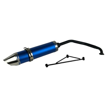 RedCap High Performance Muffler Exhaust System for 125cc 150cc GY6 Scooter Moped TaoTao Kymco Vitacci Benelli Beast 150 Upgrade for 152QMJ 157QMJ Engines (Blue)