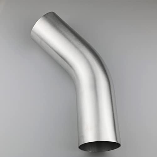76mm (3") OD 45 Degree Elbow 3 Inch Aluminum Intercooler Pipe Air Intake Tube, 1.3D Radius, Brushed Finish - color: 45 Degree, size: OD 3" (76mm)