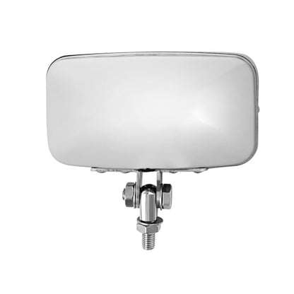 Motorcycle LED Headlight Upgraded Square Front Light With Visor Trim 6.5" x 3.5", Retro High Low Beam Headlamp Bottom Mount Universal Fit Chopper Bobber Cafe Racer Harley Sporsters - Chrome - size: HL-1125-CH