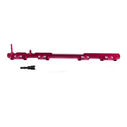 1Pcs Billet Aluminum Performance Fuel Rail Red Compatible with 1997-2001 Jeep Wrangler/TJ/Cherokee & 1995-2004 Jeep Grand Cherokee 4.0L L6 Gas - size: Red