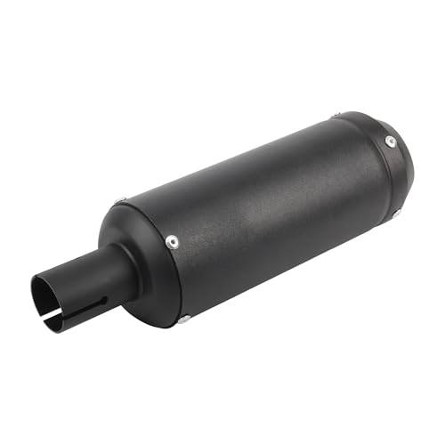 28mm 1.1" Exhaust Muffler Motorcycle Slip On Muffler Compatible with Dirt Bike Street Bike Scooter ATV Racing Black - color: Black