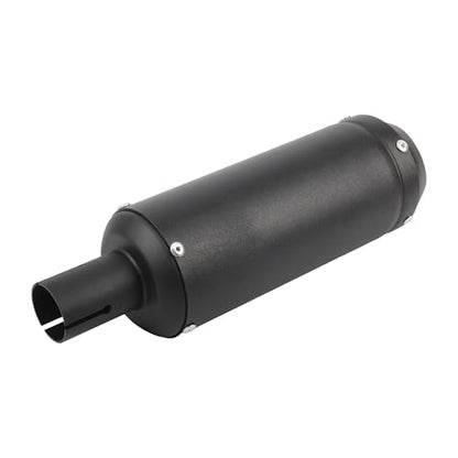 28mm 1.1" Exhaust Muffler Motorcycle Slip On Muffler Compatible with Dirt Bike Street Bike Scooter ATV Racing Black - color: Black
