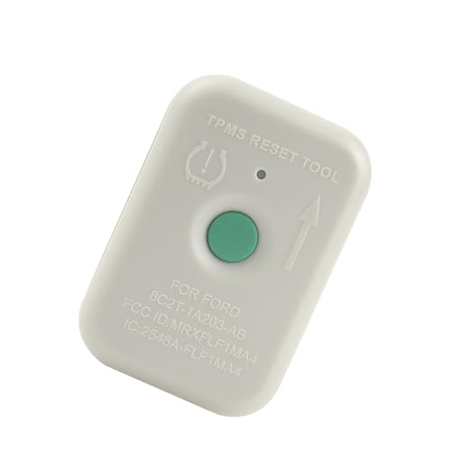 Car TPMS Programming Tool, Portable Tire Pressure Sensor Reset & Activation Device, Sensor Relearn Reset Tool OEM# 8C2T-1A203-AB, Compatible with 2005-2024 Ford Lincoln Mercury (White)