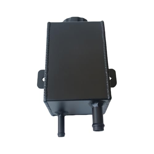 Universal Aluminum Alloy Coolant Power Steering Reservoir Tank Bottle 0.75L Black