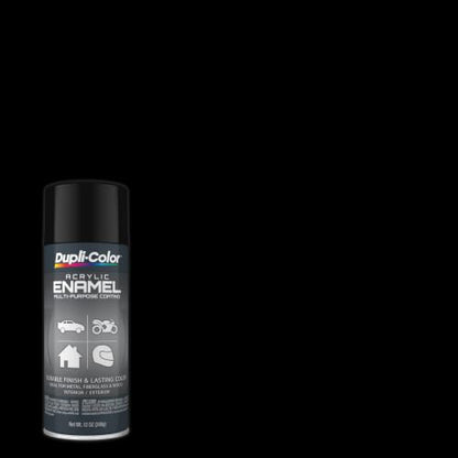 Dupli-Color Multi-Purpose Enamel, Semi-Gloss, Black, 12 oz - color: Black, size: 1 Count (Pack of 1)