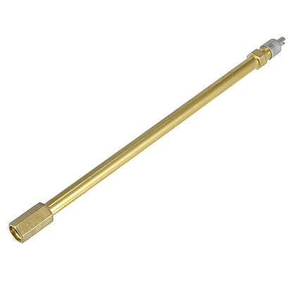 X AUTOHAUX 2pcs 180mm/7.09" Long Brass Auto Tire Valve Extension Adaptor Air Tyre Stem Extender Inflation Stright Bore for Car Truck Motorcycle Bike Scooter - size: 180mm