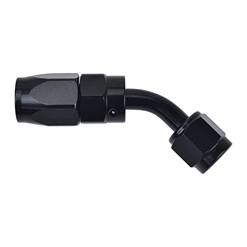 EVIL ENERGY 4AN Hose End Fitting 45 Degree Swivel for CPE Braided Hose Black - size: 4AN, style: 45 Degree