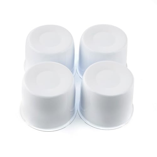 Rtrhinotuning Stainless Steel Push Through Center Caps 4.25" for Trailer Truck Rv Wheel Rims Chrome Trailer Hub Cap 3.66" Hight 4 PCS Wheel Center Caps - color: White, size: 4.25" Center Hole, 3.66" Height