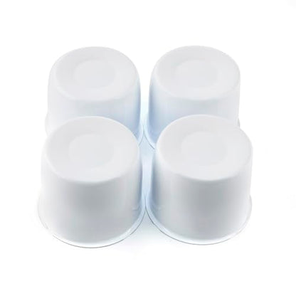 Rtrhinotuning Stainless Steel Push Through Center Caps 4.25" for Trailer Truck Rv Wheel Rims Chrome Trailer Hub Cap 3.66" Hight 4 PCS Wheel Center Caps - color: White, size: 4.25" Center Hole, 3.66" Height