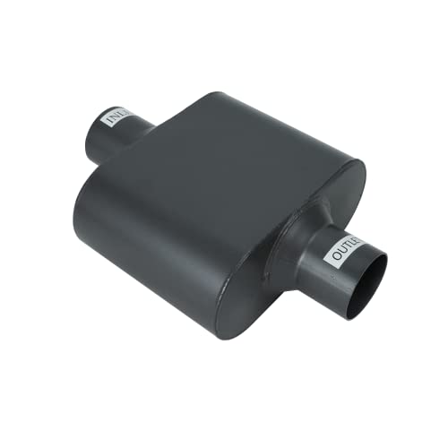 Pair of Single Chamber Performance Race Chambered Muffler 2.25" Center/Center Universal Muffler - size: 2.25 Inch