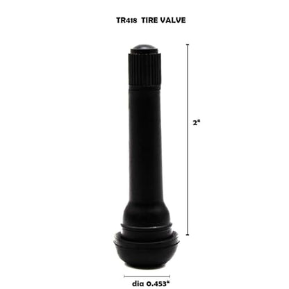 TR418 Rubber Snap-in Tire Valve Stem (TR418-5 Pack) - size: TR418 - 5 Pack