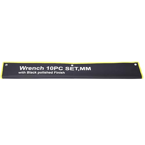 Jumbo Combination Wrench Set, 10-Piece Metric (34-50mm), Black Oxide, Pouch - Popular Metric Range, Shop Grade, Professional Mechanic Essential Set - color: 10-piece Metric (34-50mm), Black Oxide