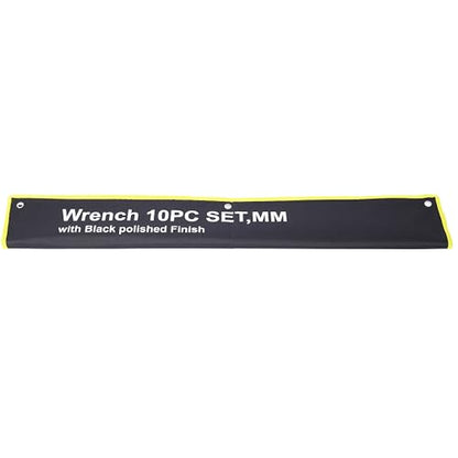 Jumbo Combination Wrench Set, 10-Piece Metric (34-50mm), Black Oxide, Pouch - Popular Metric Range, Shop Grade, Professional Mechanic Essential Set - color: 10-piece Metric (34-50mm), Black Oxide