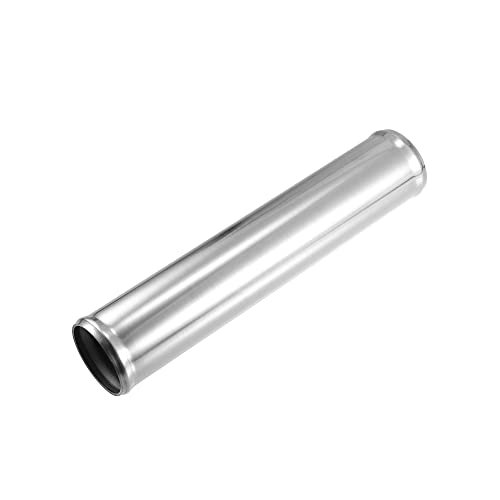 X AUTOHAUX OD 60mm 2.35" Length 12" 300mm Aluminum Alloy Tube Intercooler Pipe Straight Air Intake Tube Silver Tone for Car - size: 2.35 inch