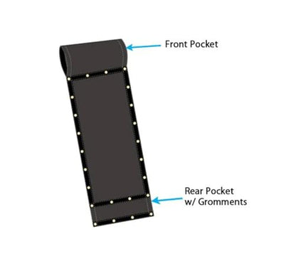 Mytee Products 6' x 8' Dump Truck Vinyl Coated Mesh Tarps Cover with 6 Inch 10oz Double Pocket - size: 6 ft x 8 ft