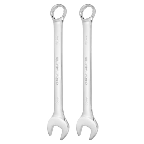 HARFINGTON 2pcs Combination Wrench 30mm Metric 12-Point Box and Open End - size: 30mm