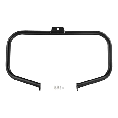 TCT-MOTORPARTS 1 1/4" Engine Guard Crash Bar for Harley Softail Fat Boy Heritage Springer Softail FL FLSTF Models 2000-2017 - color: Freeway Guard-Black, size: For 2000-2017 Softail models