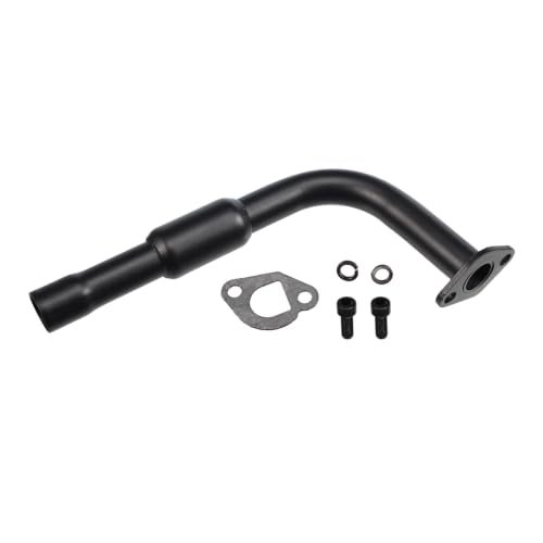 Black performance 212cc Mini Bike Exhaust Pipe With Female Thread - color: Black