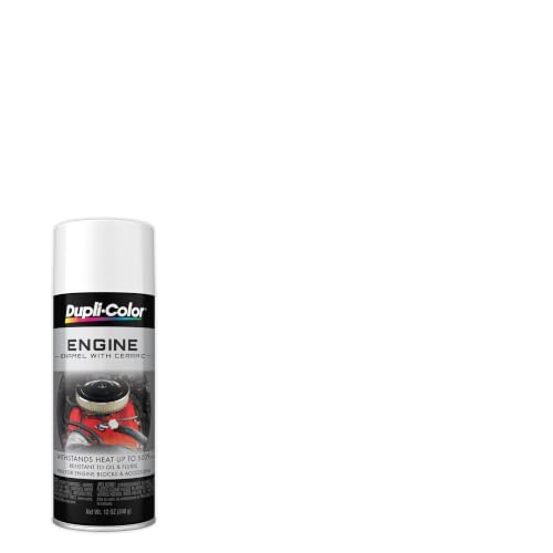 Dupli-Color Engine Paint with CERAMIC, Gloss, Universal White, 12 oz - color: Universal White, size: 12 Ounce (Pack of 1)