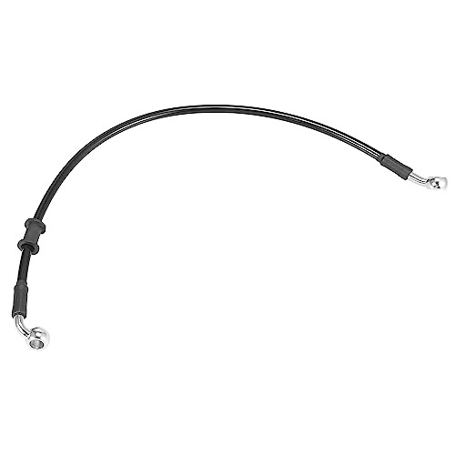 Motoforti Universal 50cm 19.69" Motorcycle Brake Clutch Oil Hose Line Pipe Hydraulic Reinforced Stainless Steel Braided Black - color: Black, size: 20 Inch