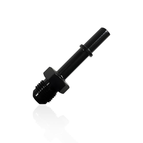 DXNQ Fuel Line Fitting, 6AN Male to 3/8" SAE Quick Disconnect Male Push On EFI Fuel Hose Line Fitting Adapter, Straight Aluminum Sealed EFI Push Lock Adaptor for Fuel Rail Hose (AN6-5/16) - color: AN6-5/16