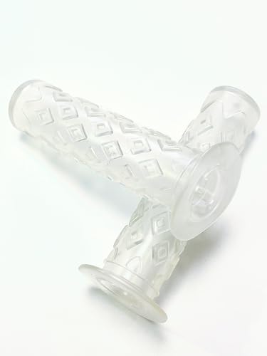 Bike Grips Bicycle Handlebar End Grips Replacement Handle Bar Grips Non-Slip Soft Rubber Protector for Mountain Bike Tricycle Wheel Chair - color: CLEAR