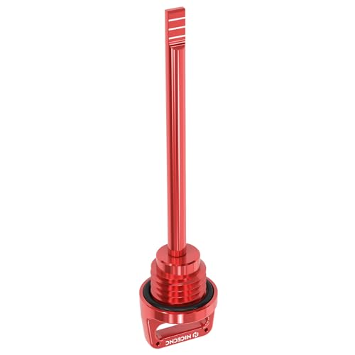 NICECNC Oil Dipstick with Holes Red,T6 Aluminum - color: red