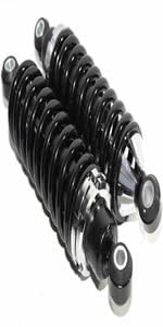 Rear Street Rod Coil Over Shock SET Black Coated Springs (Spring Rate:200) - size: Spring Rate:200